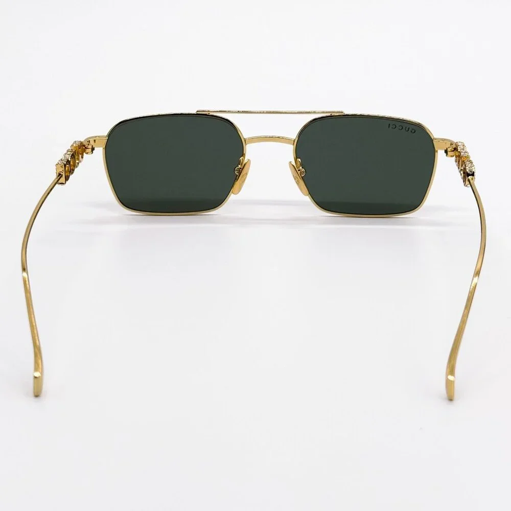 NEW GUCCI SUNGLASSES GOLD UNISEX EYEWEAR GUCCI GG1804S 001